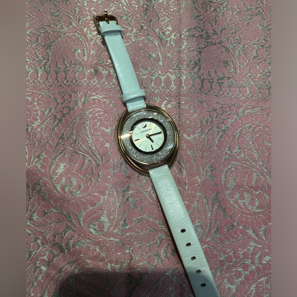 Swarovski Crystalline & Genuine Leather Watch